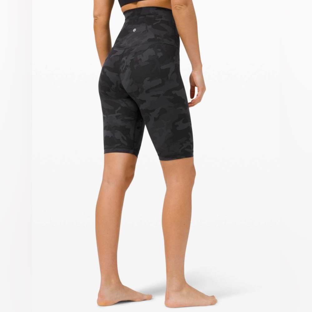 Lululemon Align Super High Rise Short 10” Incognito Camo Multi Grey, Size 4
